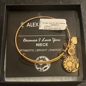 Alex and Ani Gold Niece Charm Bracelet